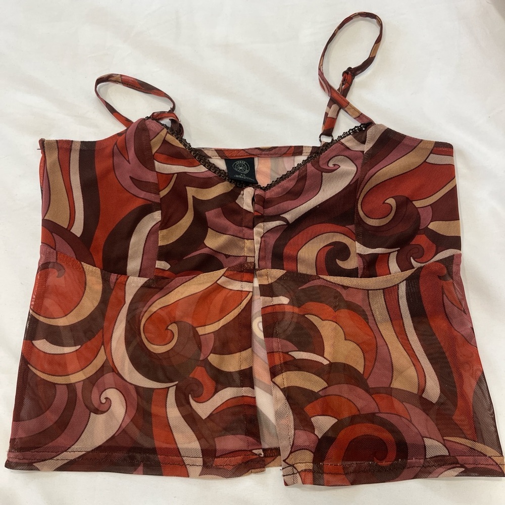 Urban Outfitters Orange Brown Sleeveless Crop Camisole